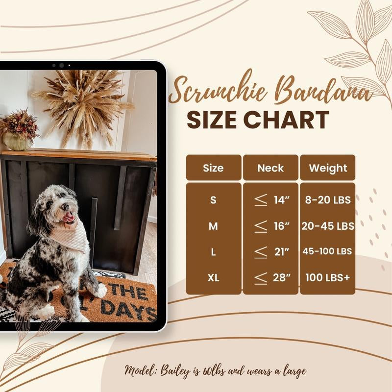 Buffalo Check Scrunchie Dog Bandana